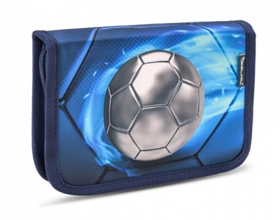 Tolltartó, klapnis, cipzáras, BELMIL "Football 4", kék, foci