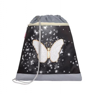 Tornazsák, BELMIL "Amazing Butterfly", szürke-fekete, pillangó