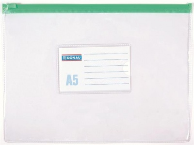 Rendszerező tasak, A5, PVC, simítózáras, DONAU