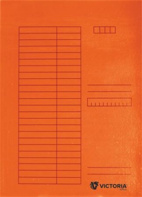 Pólyás dosszié, karton, A4, VICTORIA OFFICE, narancs
