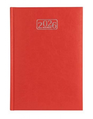 Naptár, tervező, A5, napi, VICTORIA OFFICE "Chrono", piros (2026 évi)