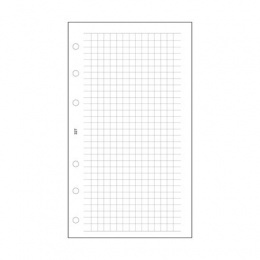 Kalendárium betét, jegyzetlap, "L", kockás, SATURNUS, fehér