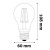 LED izzó, filament, E27, gömb, A60, 7W, 806lm, 2700K, AVIDE
